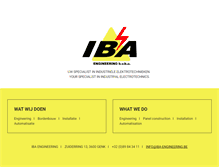 Tablet Screenshot of iba-engineering.be